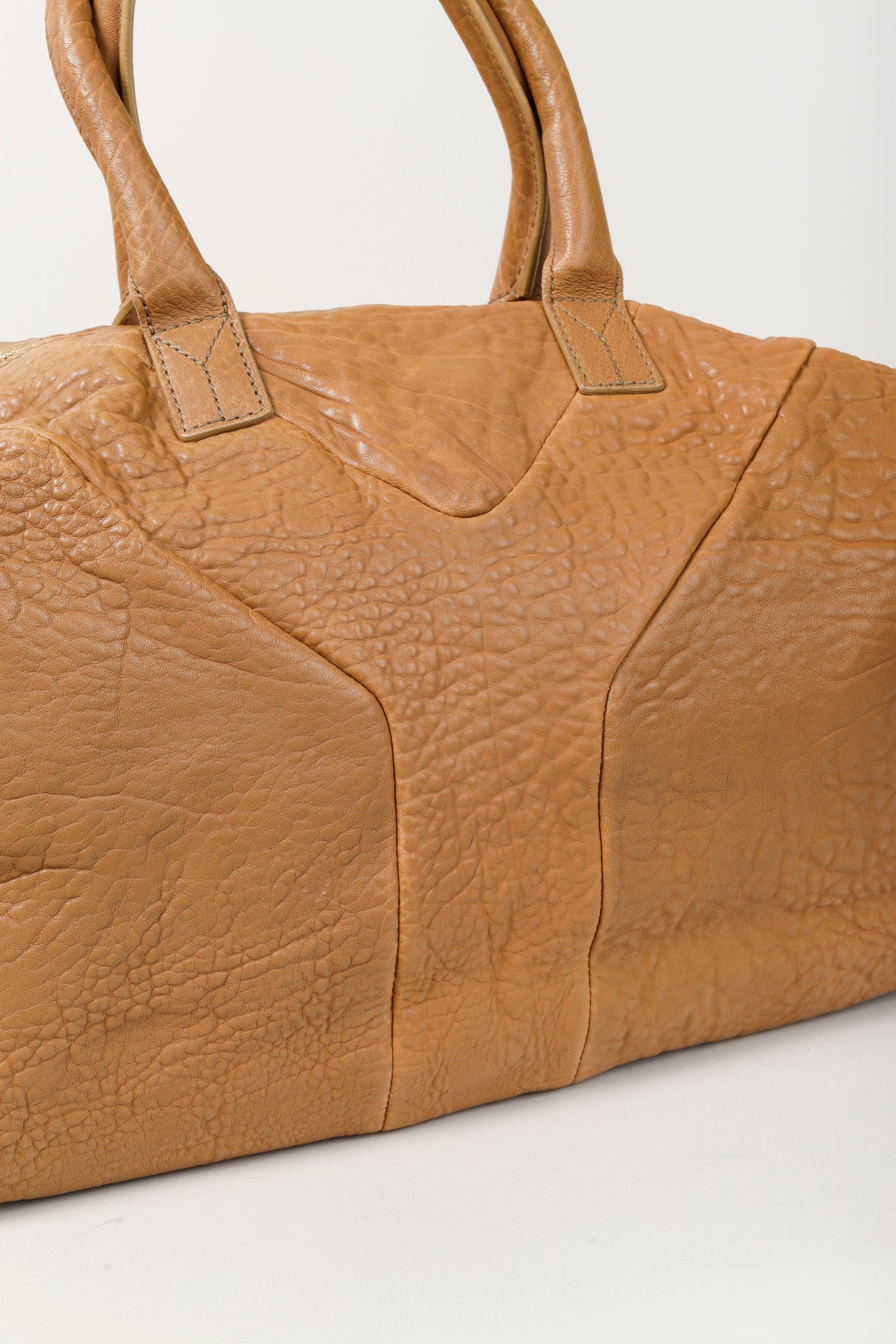 Yves Saint Laurent Easy Tan-Pebbled-Leather Handbag