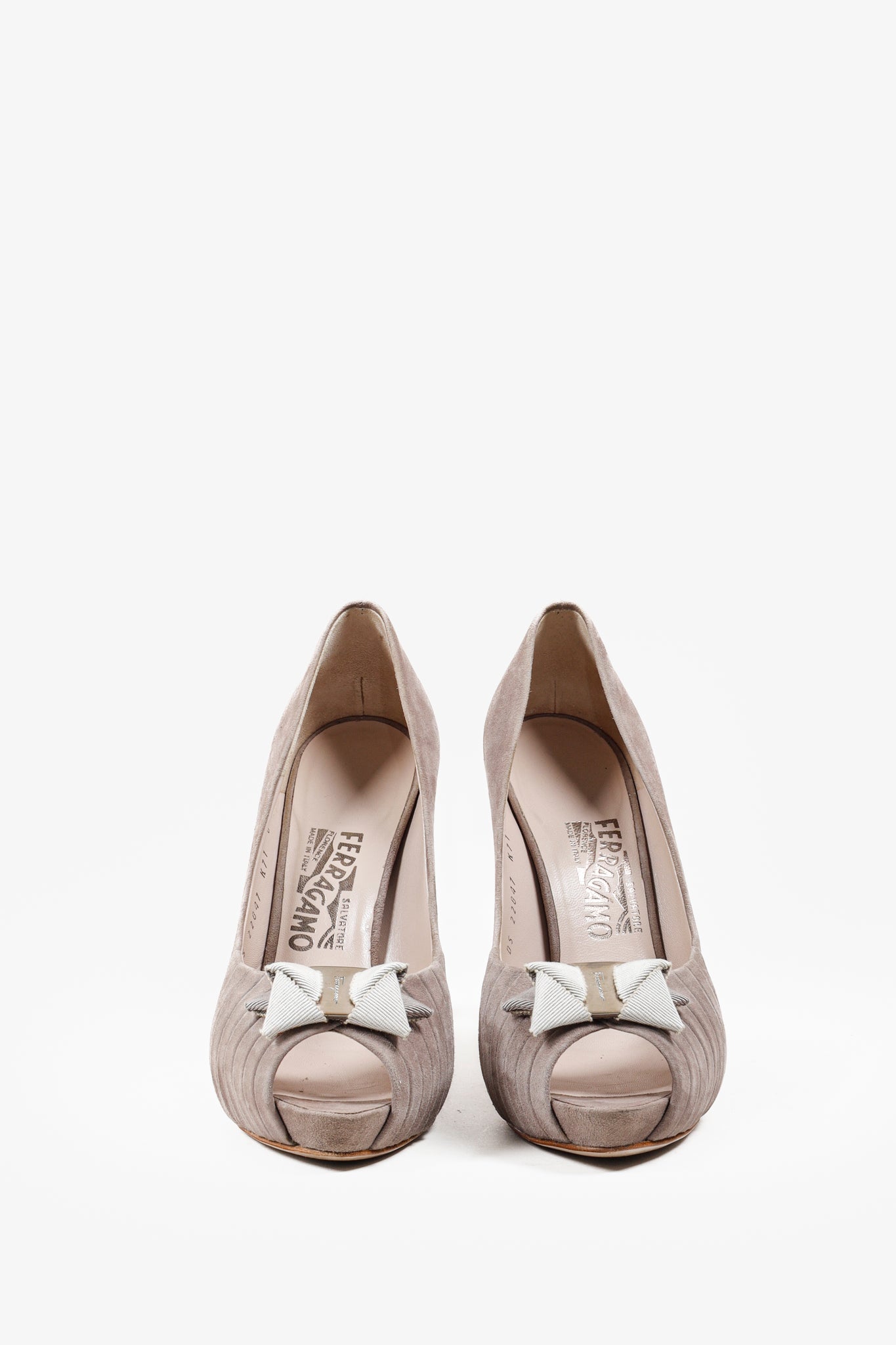 Salvatore Ferragamo Mauve Suede Platform Heels