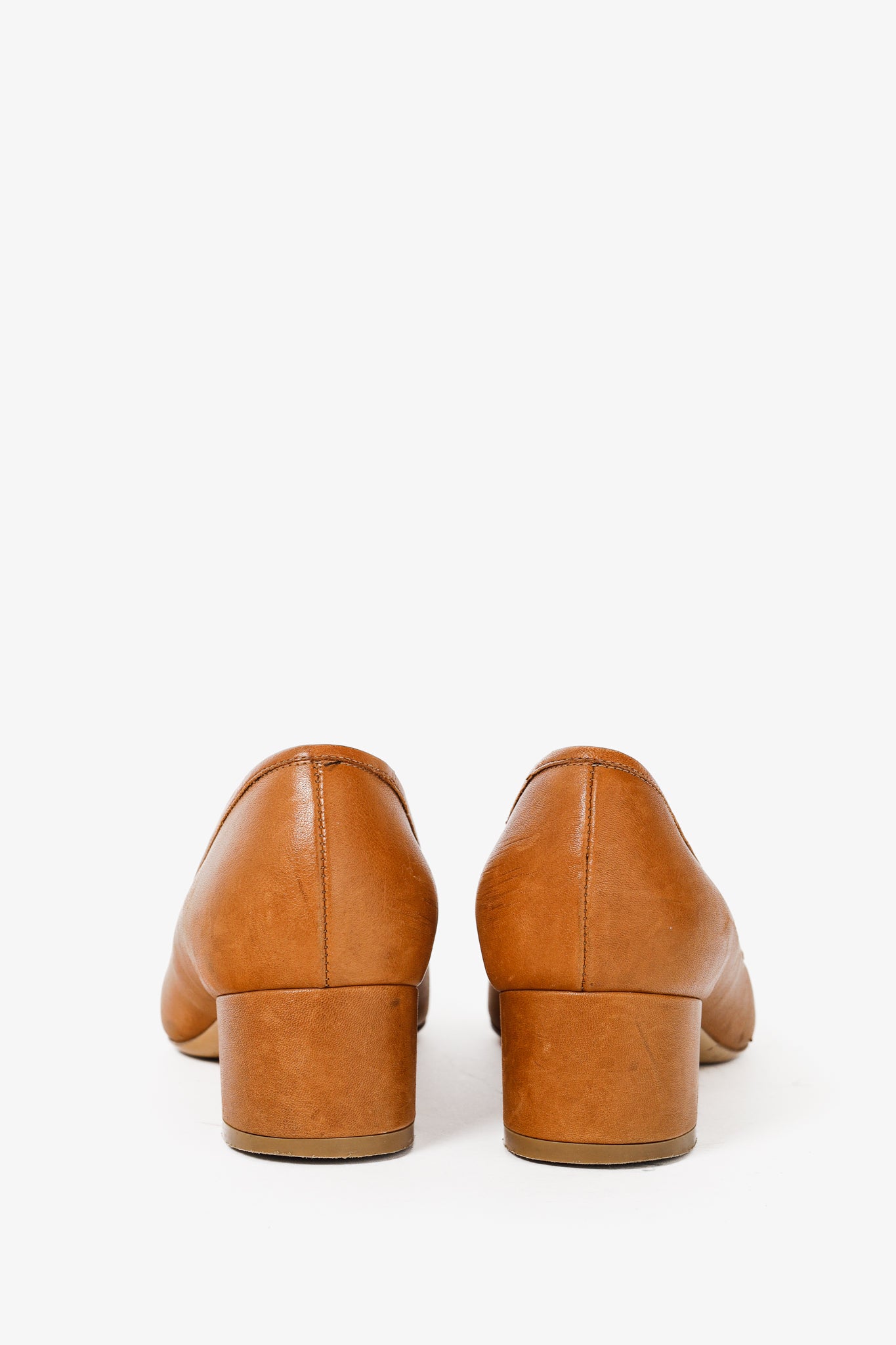 Salvatore Ferragamo Elga Brown Leather Fringe Gancini-Buckle Pumps