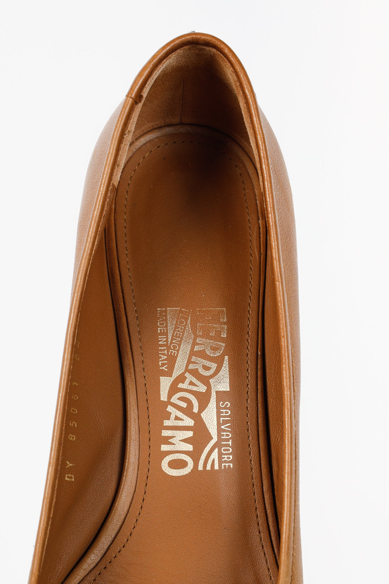 Salvatore Ferragamo Elga Brown Leather Fringe Gancini-Buckle Pumps