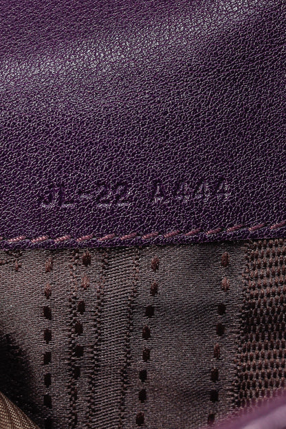 Salvatore Ferragamo Gancini Purple Leather Continental Wallet