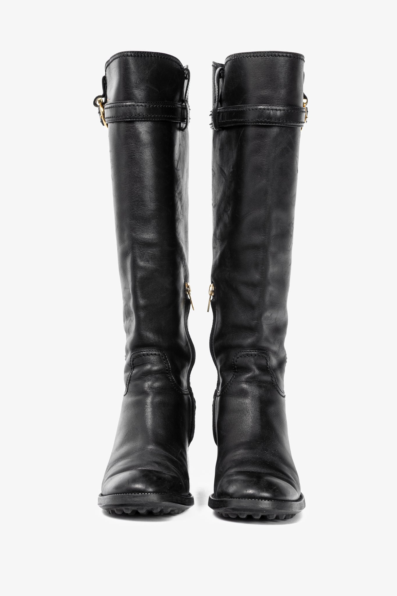 Salvatore Ferragamo Robespierre Fersea Nero Gancio Riding Boots