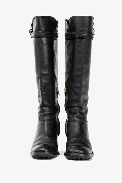 Salvatore Ferragamo Robespierre Fersea Nero Gancio Riding Boots