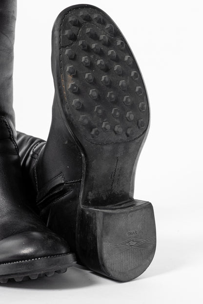 Salvatore Ferragamo Robespierre Fersea Nero Gancio Riding Boots