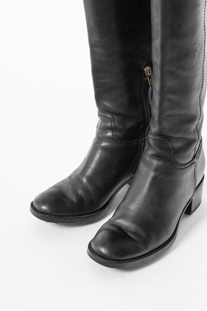 Salvatore Ferragamo Robespierre Fersea Nero Gancio Riding Boots