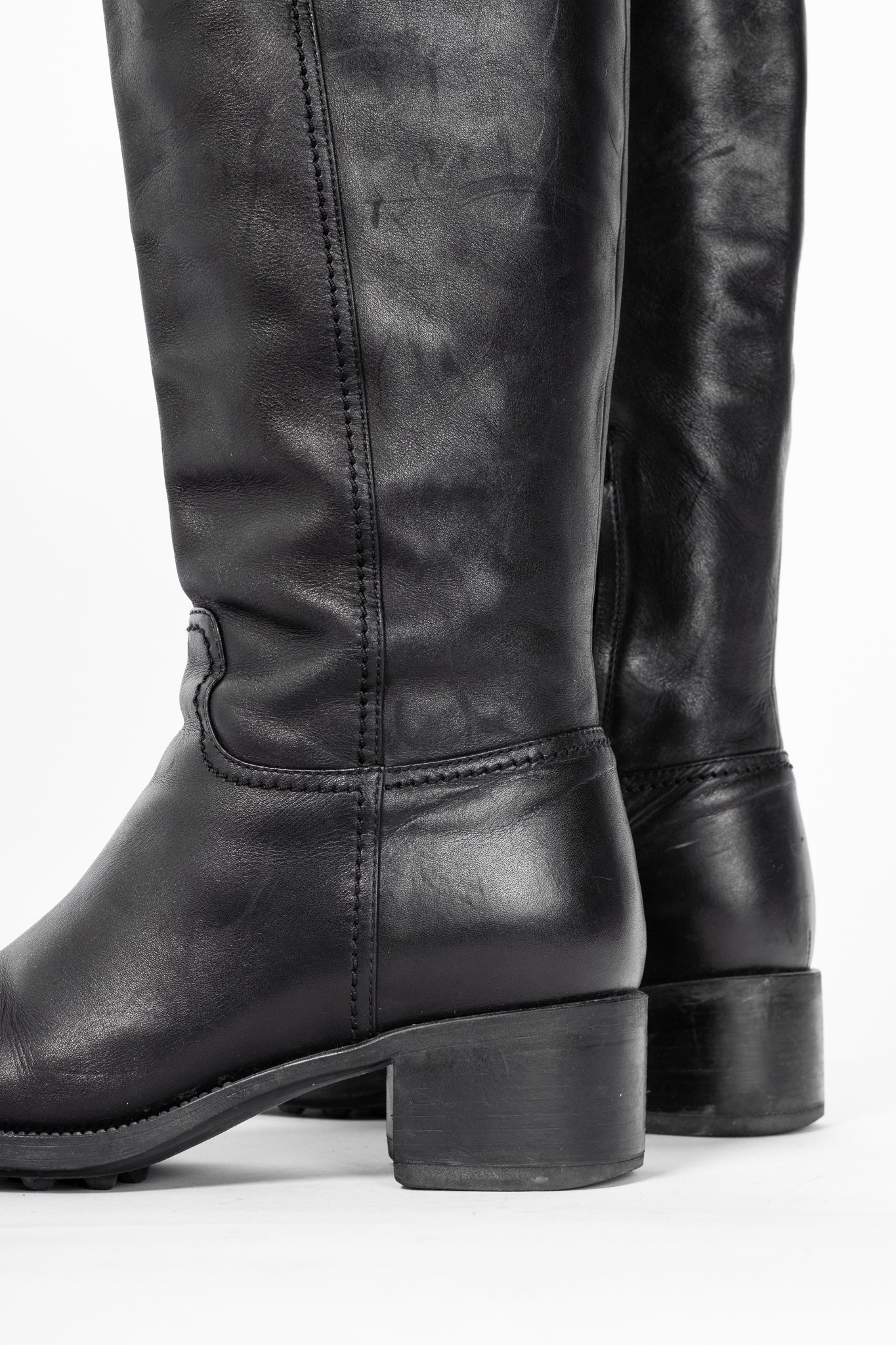 Salvatore Ferragamo Robespierre Fersea Nero Gancio Riding Boots