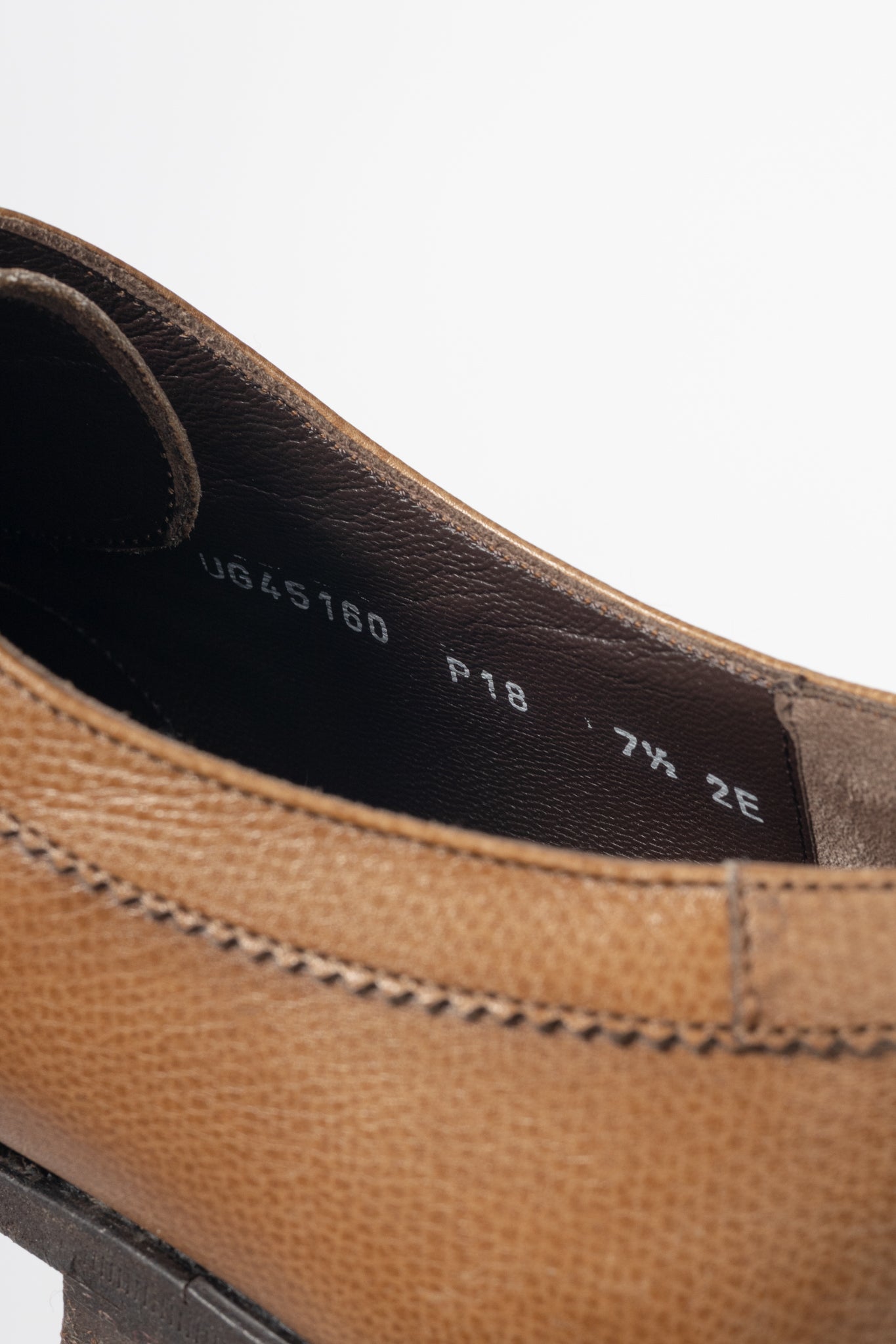 Salvatore Ferragamo Tan Leather Wingtip Lace-Up Oxfords