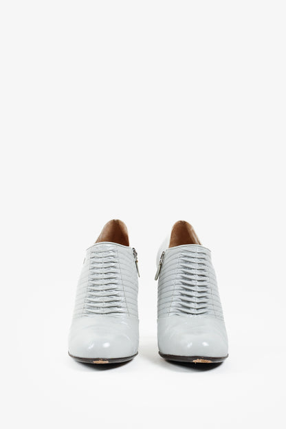 Salvatore Ferragamo Ribbed Leather Pumps