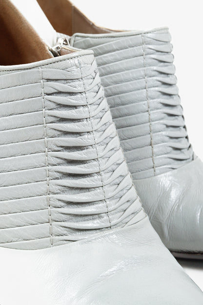 Salvatore Ferragamo Ribbed Leather Pumps