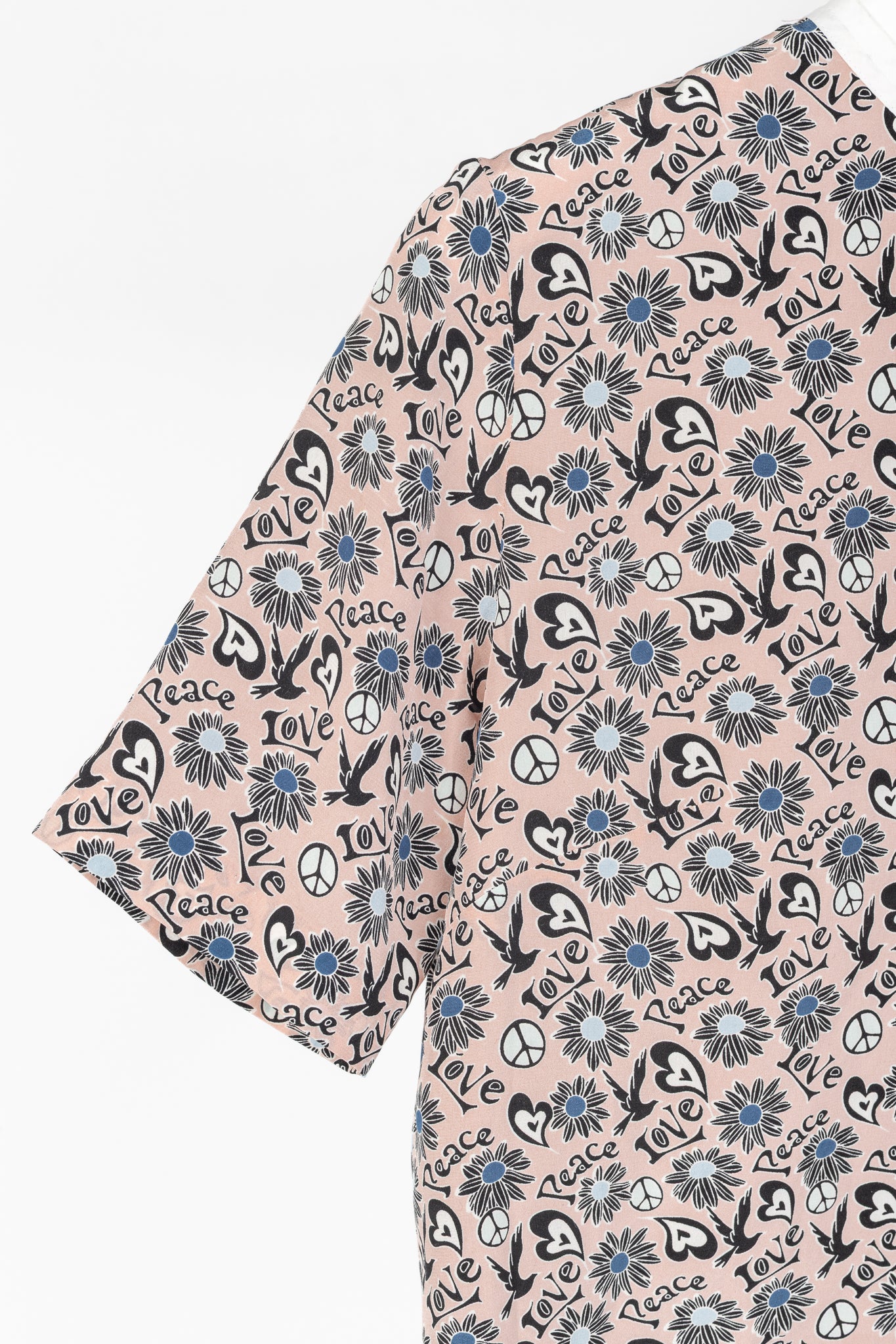 Sandro Estela Pink Floral Silk Crepe Tee
