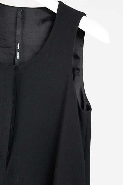 Sarah Lanzi AW/16 Minimalist Black Layered Sleeveless Dress