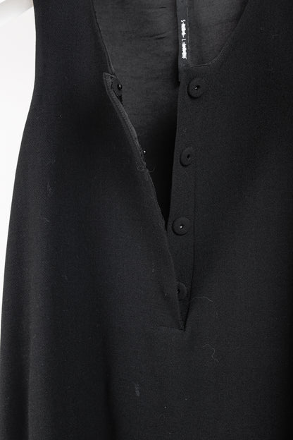 Sarah Lanzi AW/16 Minimalist Black Layered Sleeveless Dress