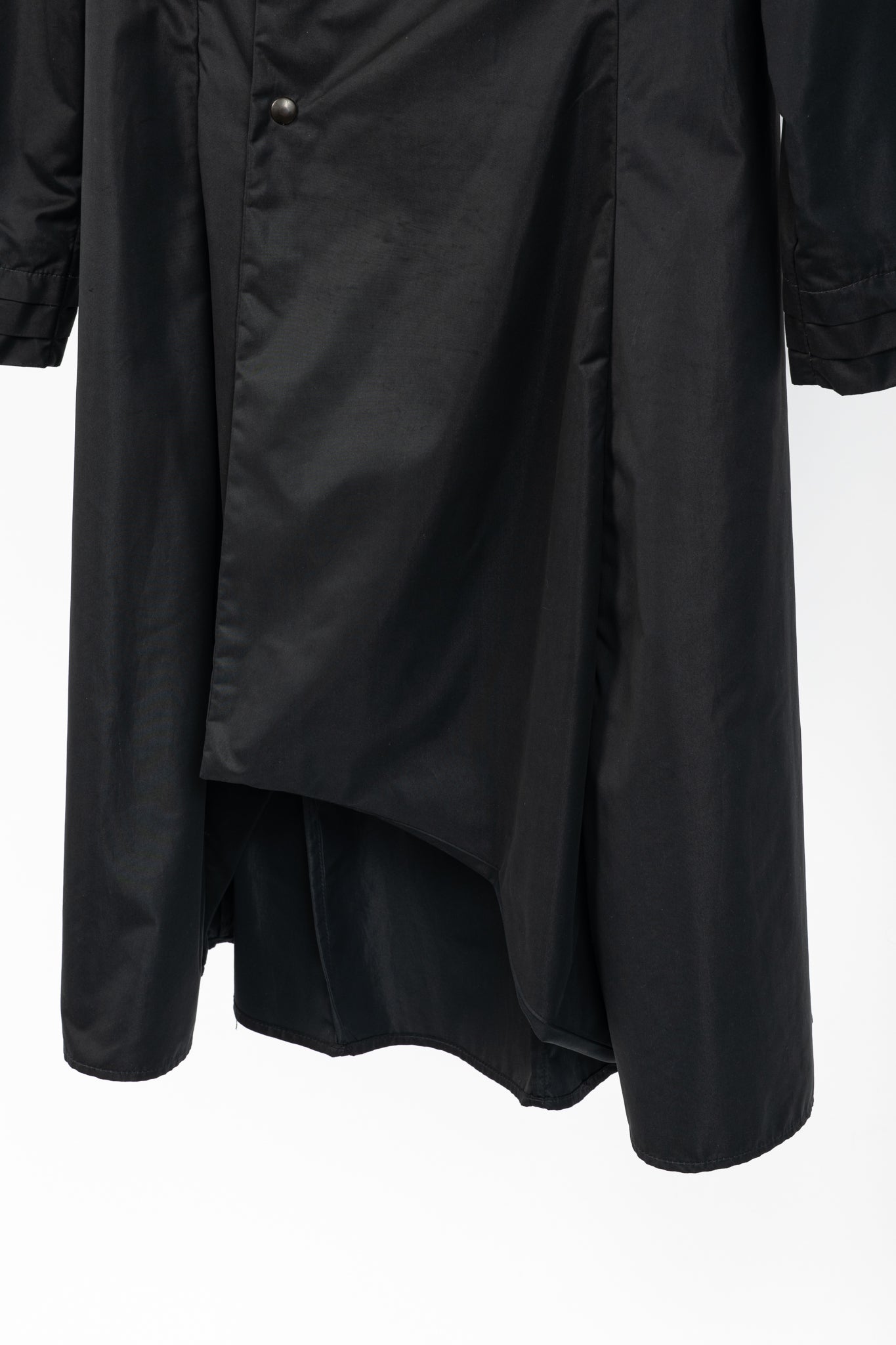Sarah Pacini Black Asymmetrical Cowl-Neck Coat