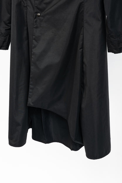 Sarah Pacini Black Asymmetrical Cowl-Neck Coat