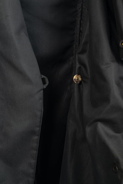 Sarah Pacini Black Asymmetrical Cowl-Neck Coat