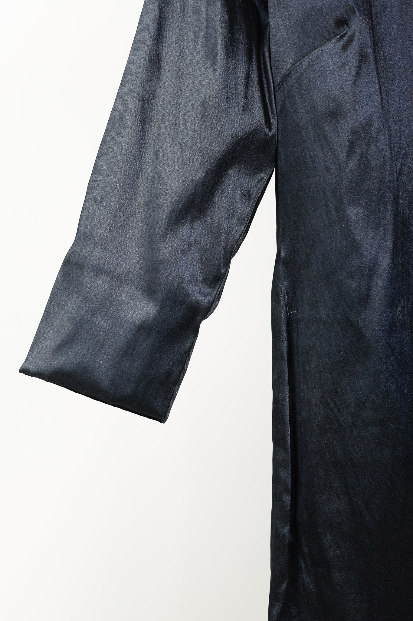 Sarah Pacini Midnight Metal Blue Stretch Size-Zip Midi Dress