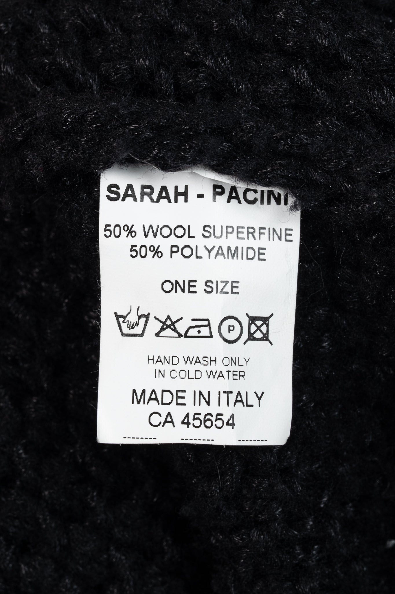 Sarah Pacini Black Wool-Blend Cable-Knit Crossover Cowl-Neck Sweater