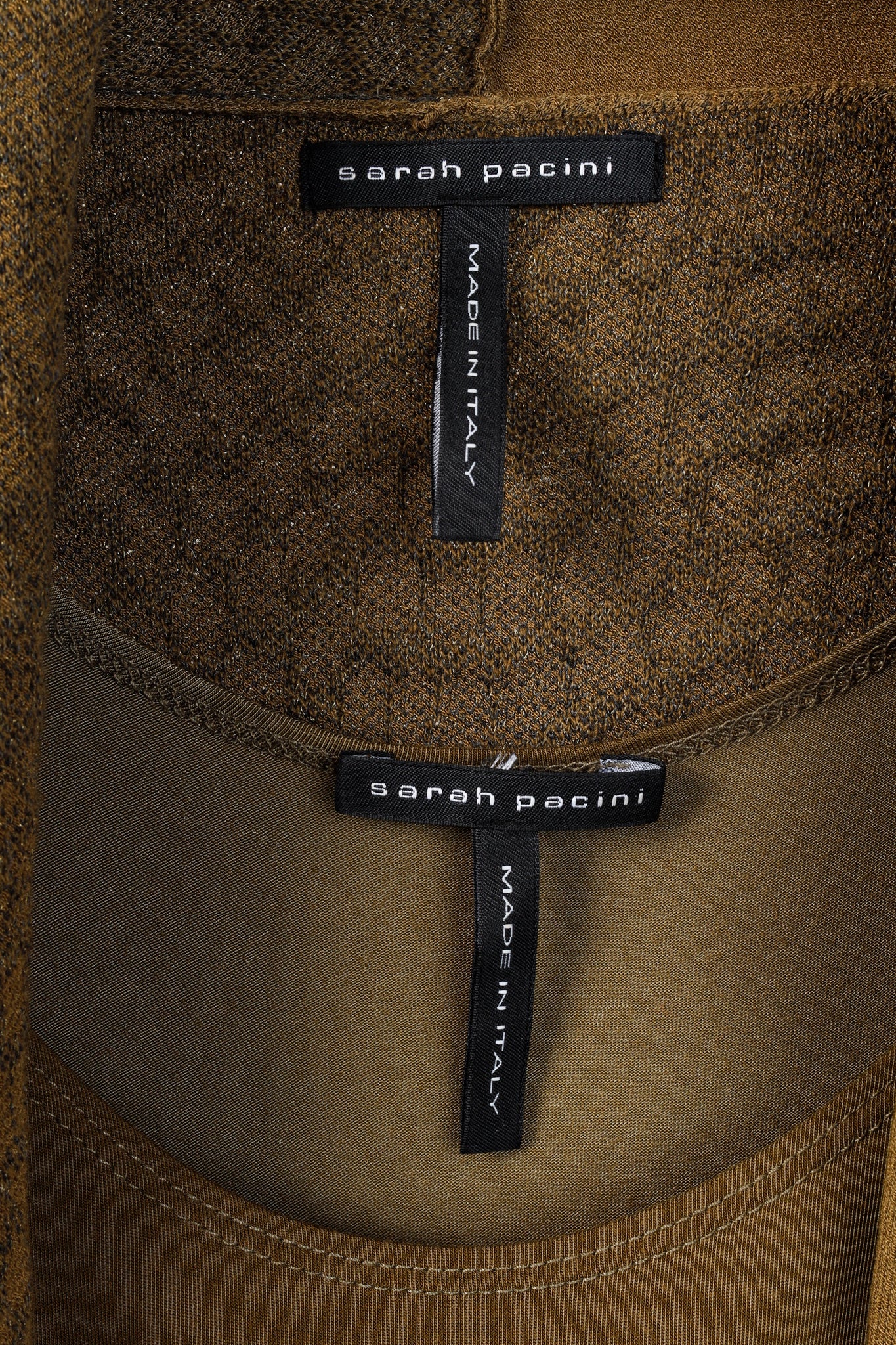 Sarah Pacini Olive Tank/Sweater Set