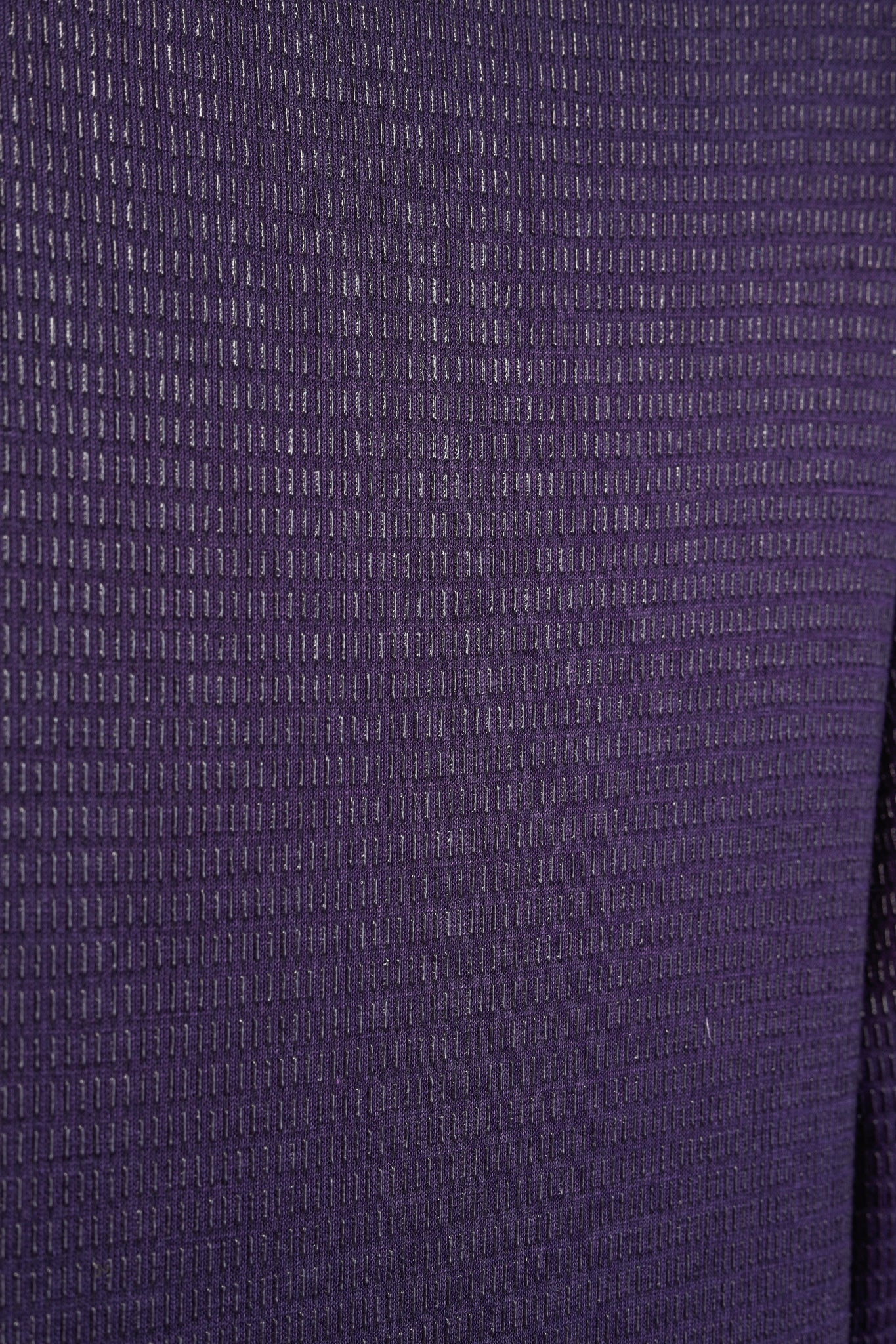 Sarah Pacini Purple Boatneck Textured Long-Sleeve Dress