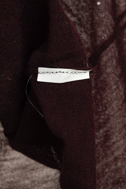 Sarah Pacini Burgundy Metallic-Splatter Lightweight-Knit Sweater