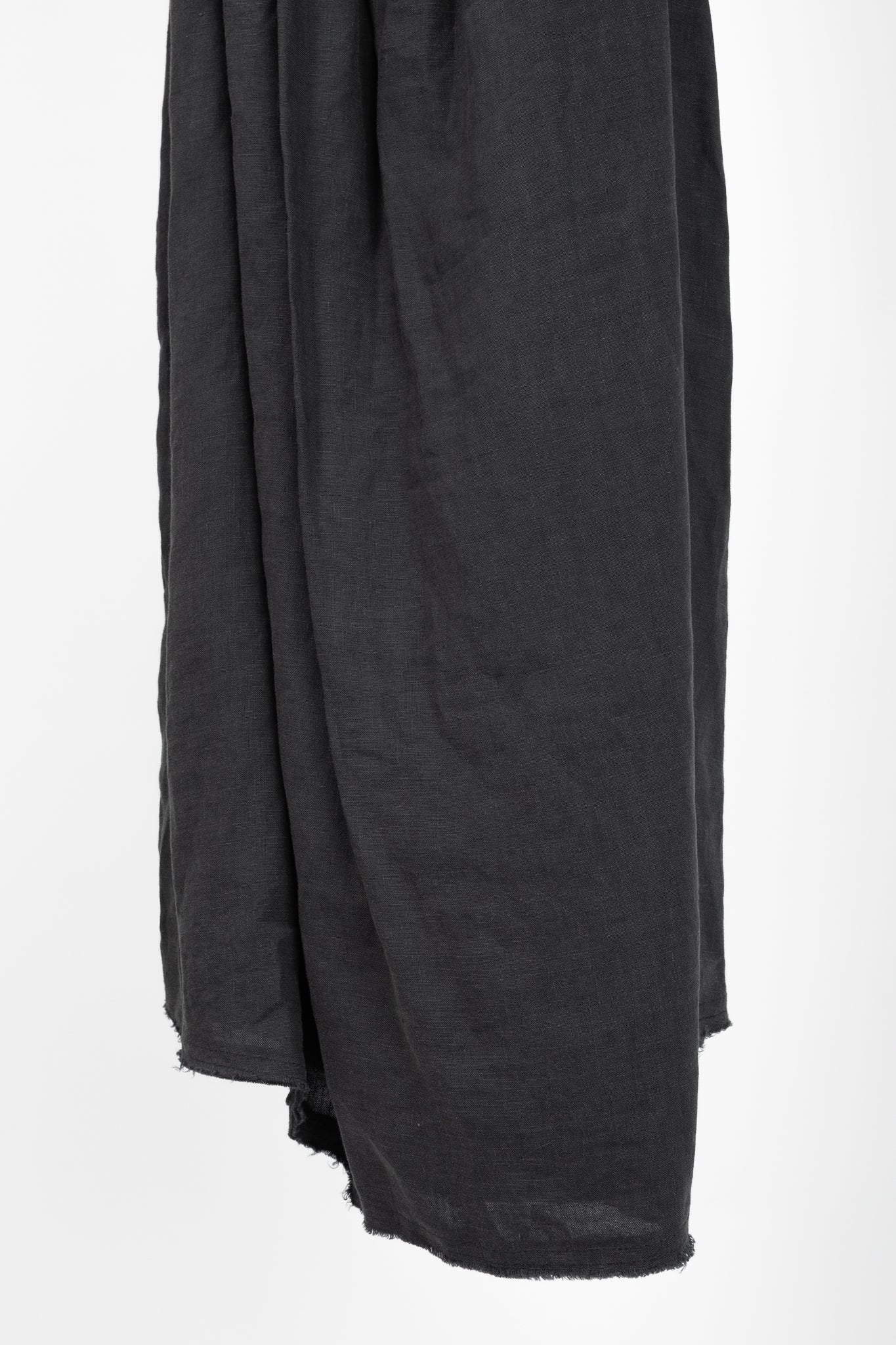 Sarah Pacini Grey Linen Tie-Waist Sleeveless Midi Dress