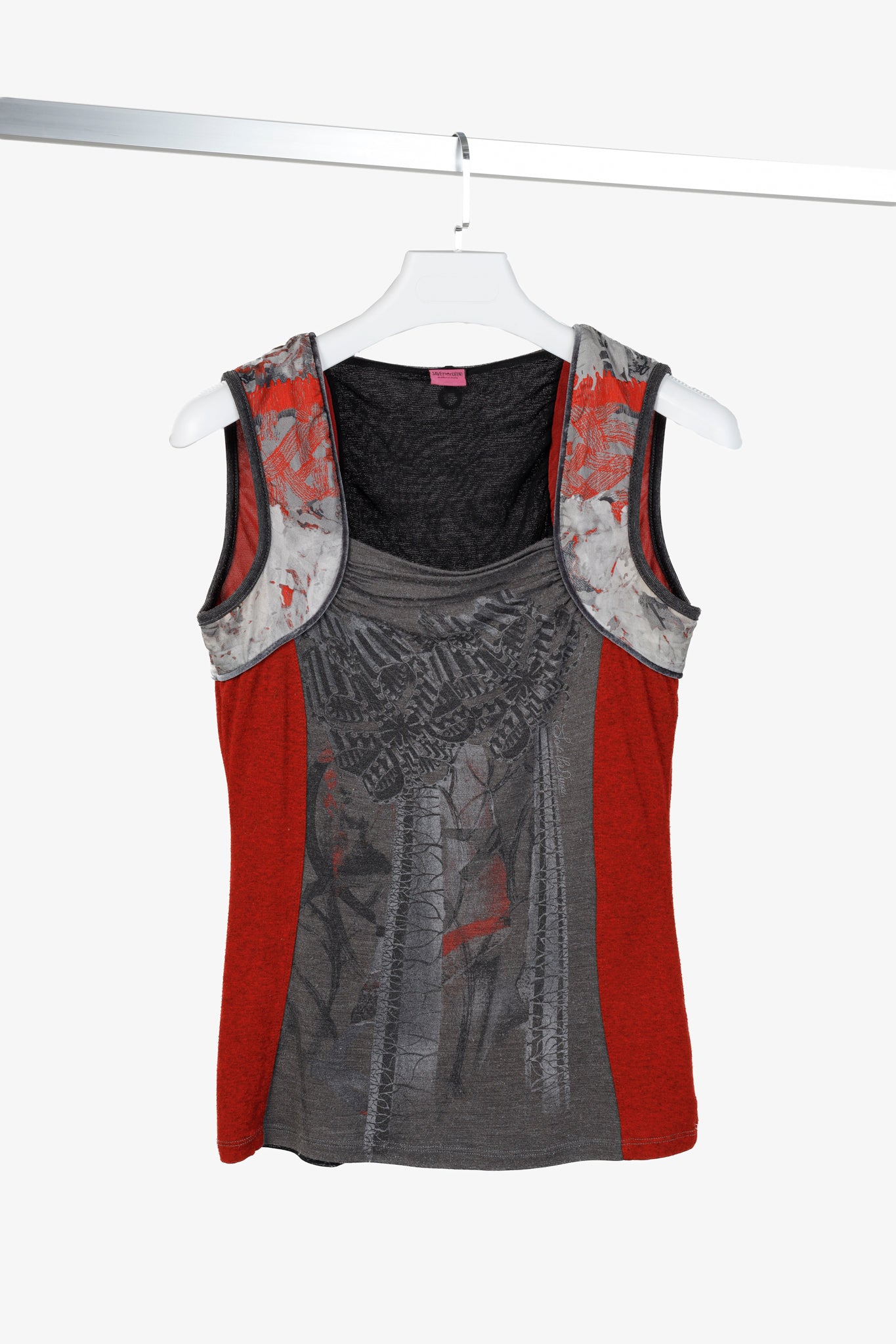 Save the Queen Red and Grey Tank