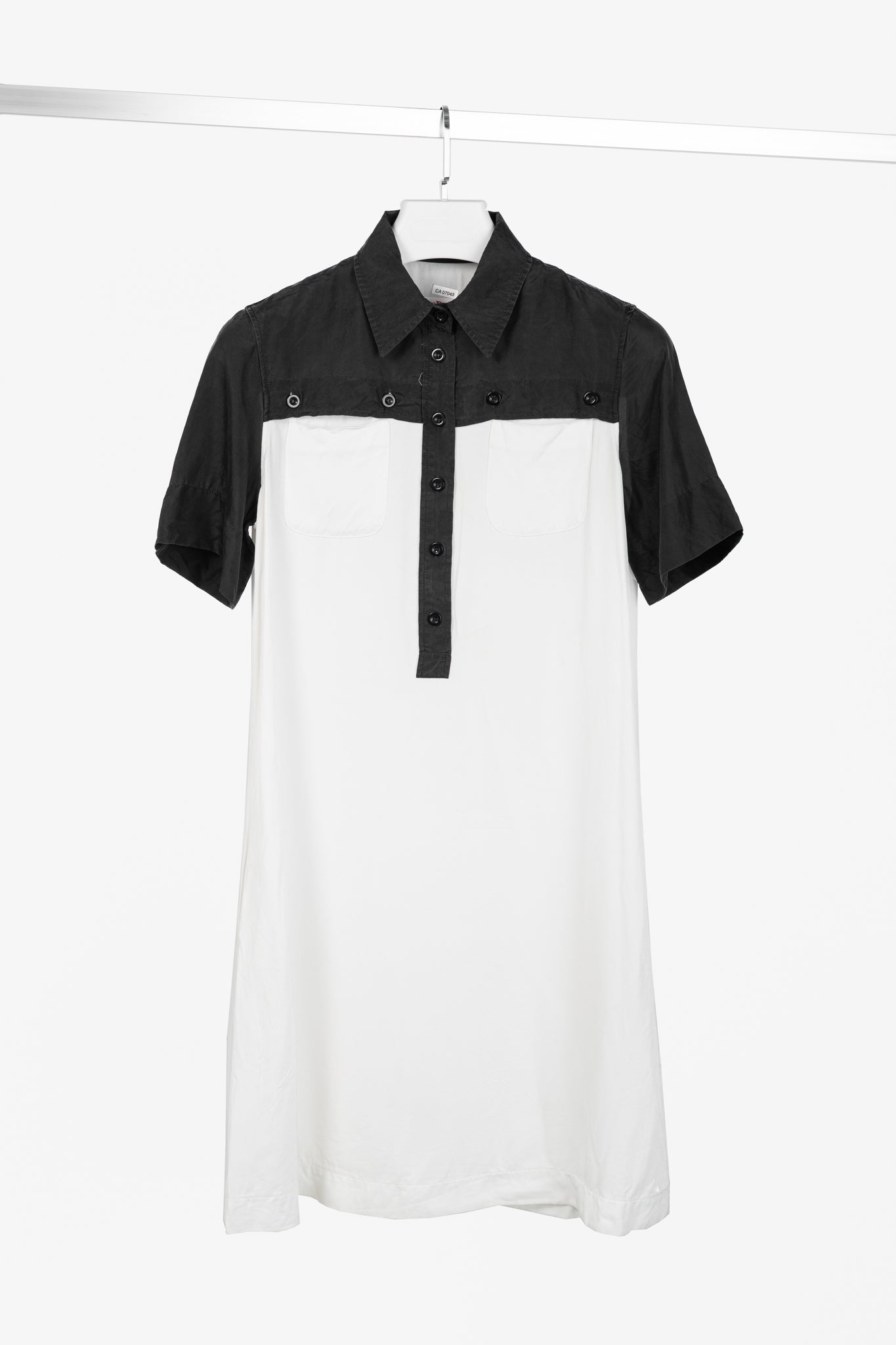 See by Chloe Black & White Polo A-Line Mini Dress