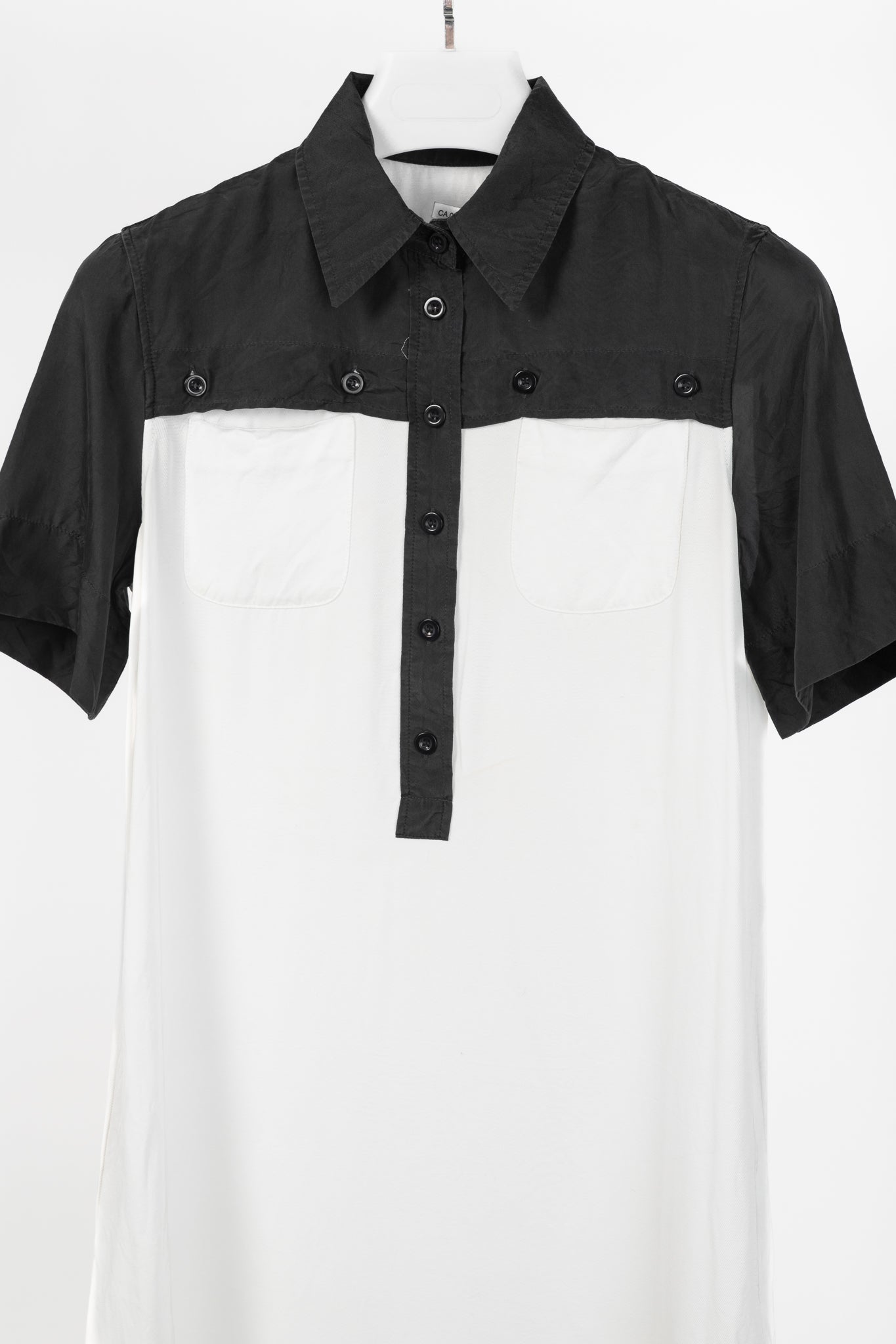 See by Chloe Black & White Polo A-Line Mini Dress