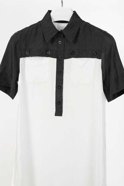 See by Chloe Black & White Polo A-Line Mini Dress