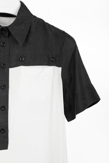 See by Chloe Black & White Polo A-Line Mini Dress