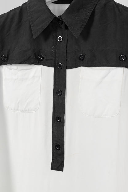 See by Chloe Black & White Polo A-Line Mini Dress