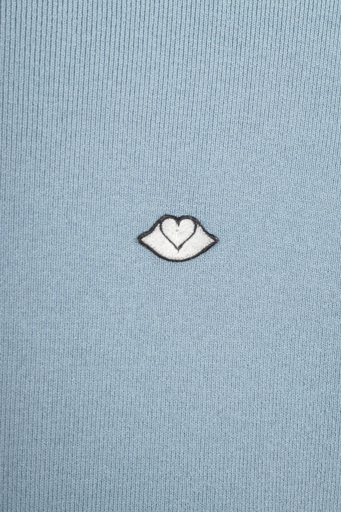 See by Chloe Dusty Blue Cotton & Wool Bisou Turtleneck