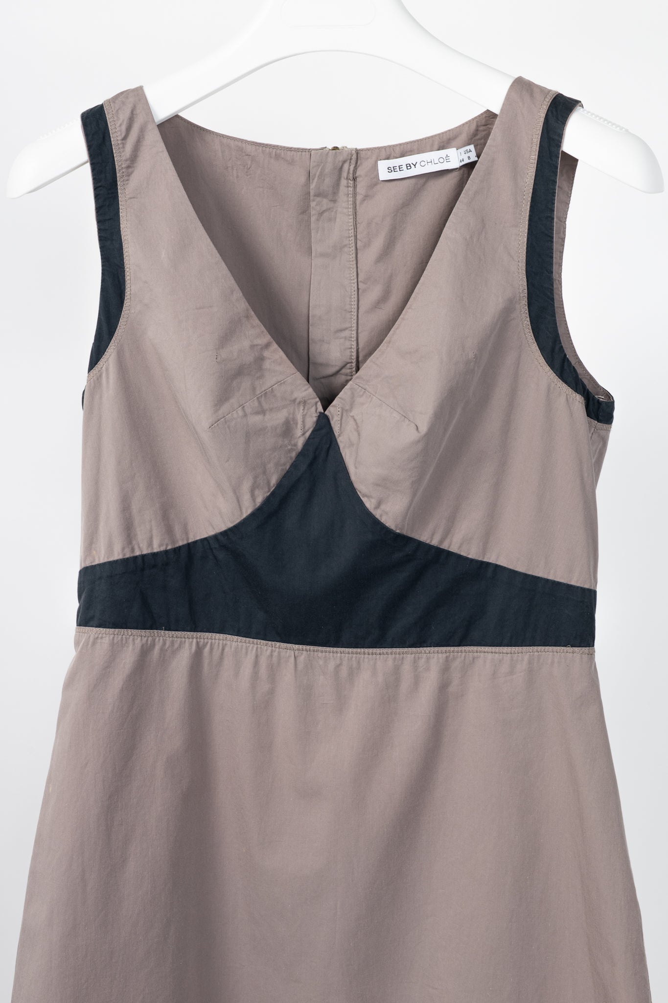 See by Chloe SS11 Mauve Two-Tone Sateen Dress