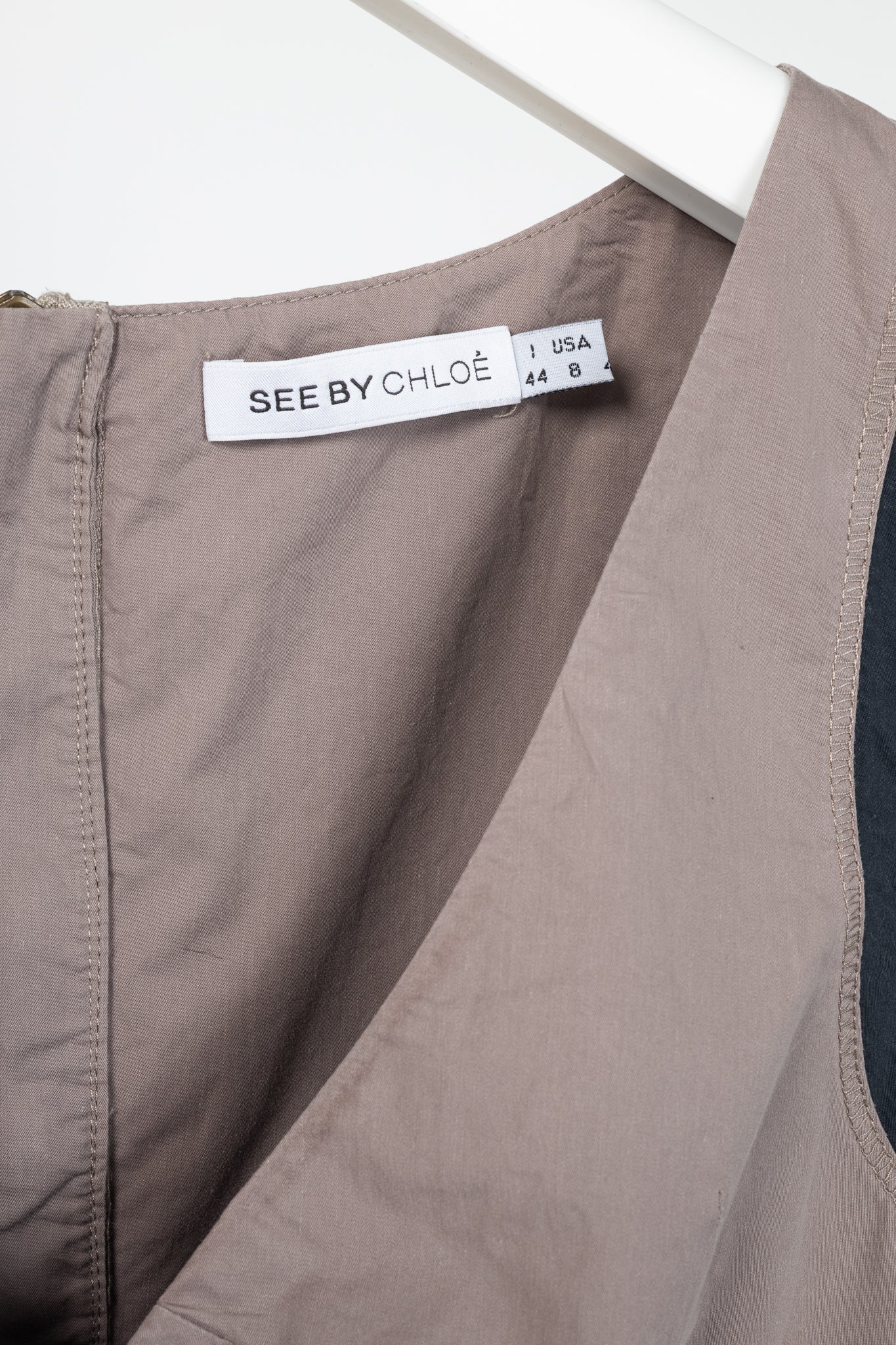 See by Chloe SS11 Mauve Two-Tone Sateen Dress