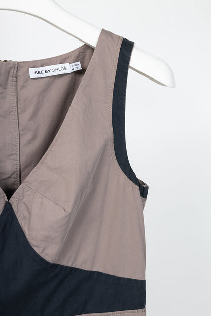 See by Chloe SS11 Mauve Two-Tone Sateen Dress