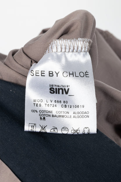 See by Chloe SS11 Mauve Two-Tone Sateen Dress