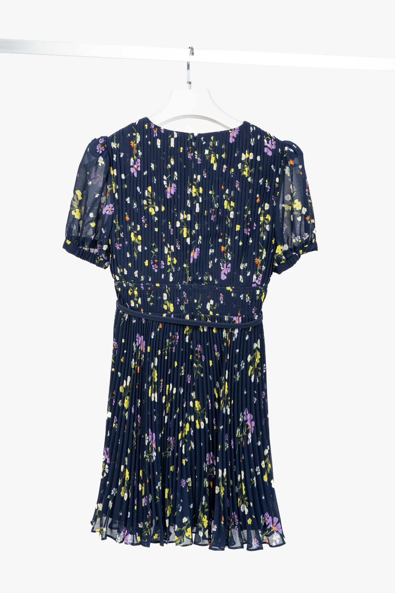 Self-Portrait SS/24 Navy Floral Chiffon Mini Dress