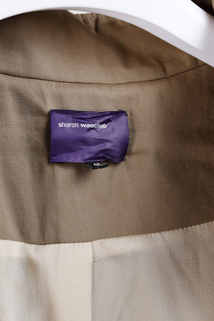 Sharon Wauchob Khaki Cotton Twill Tie-Waist Coat