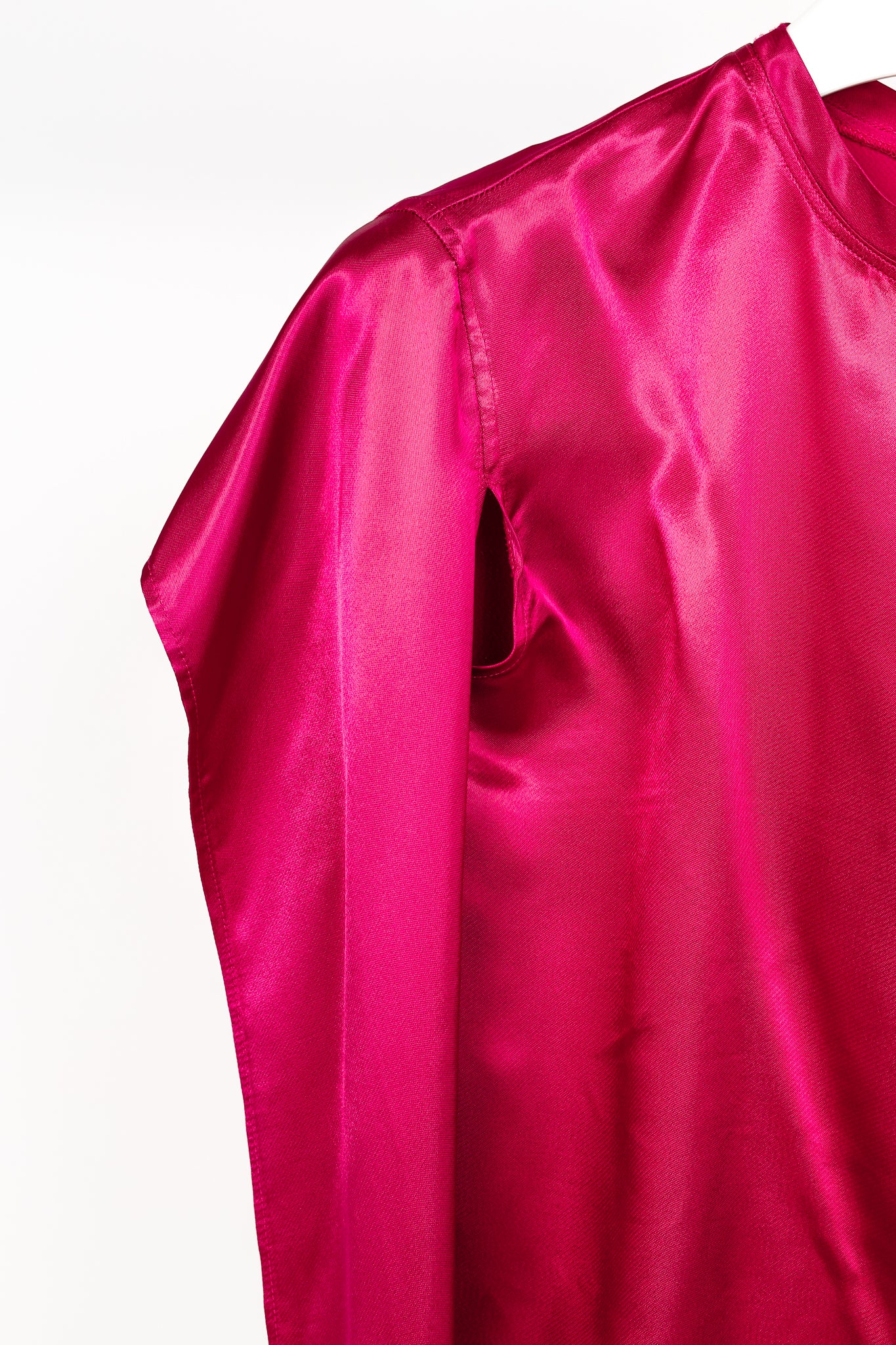 Sies Marjan Pink Viscose-Satin Open-Sleeve Blouse