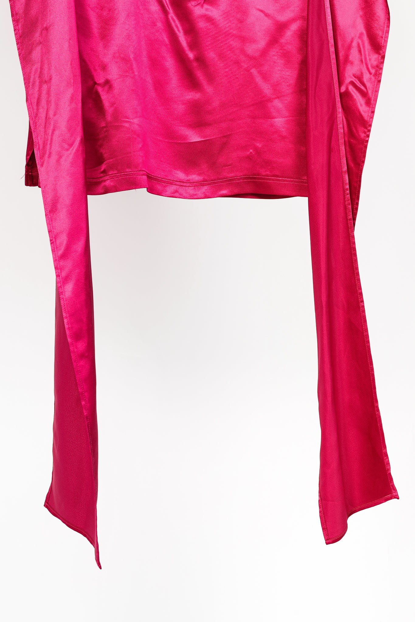 Sies Marjan Pink Viscose-Satin Open-Sleeve Blouse