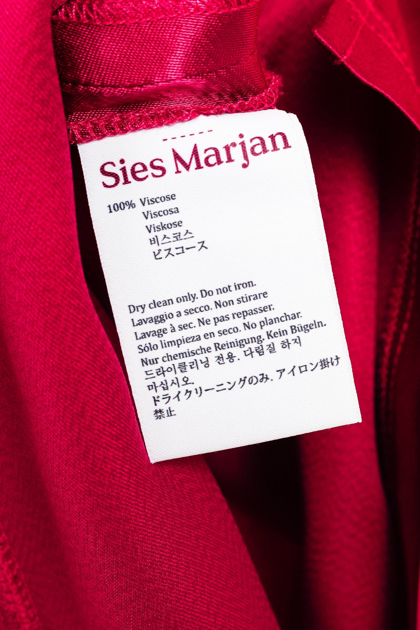 Sies Marjan Pink Viscose-Satin Open-Sleeve Blouse