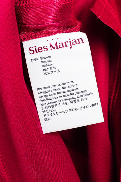 Sies Marjan Pink Viscose-Satin Open-Sleeve Blouse