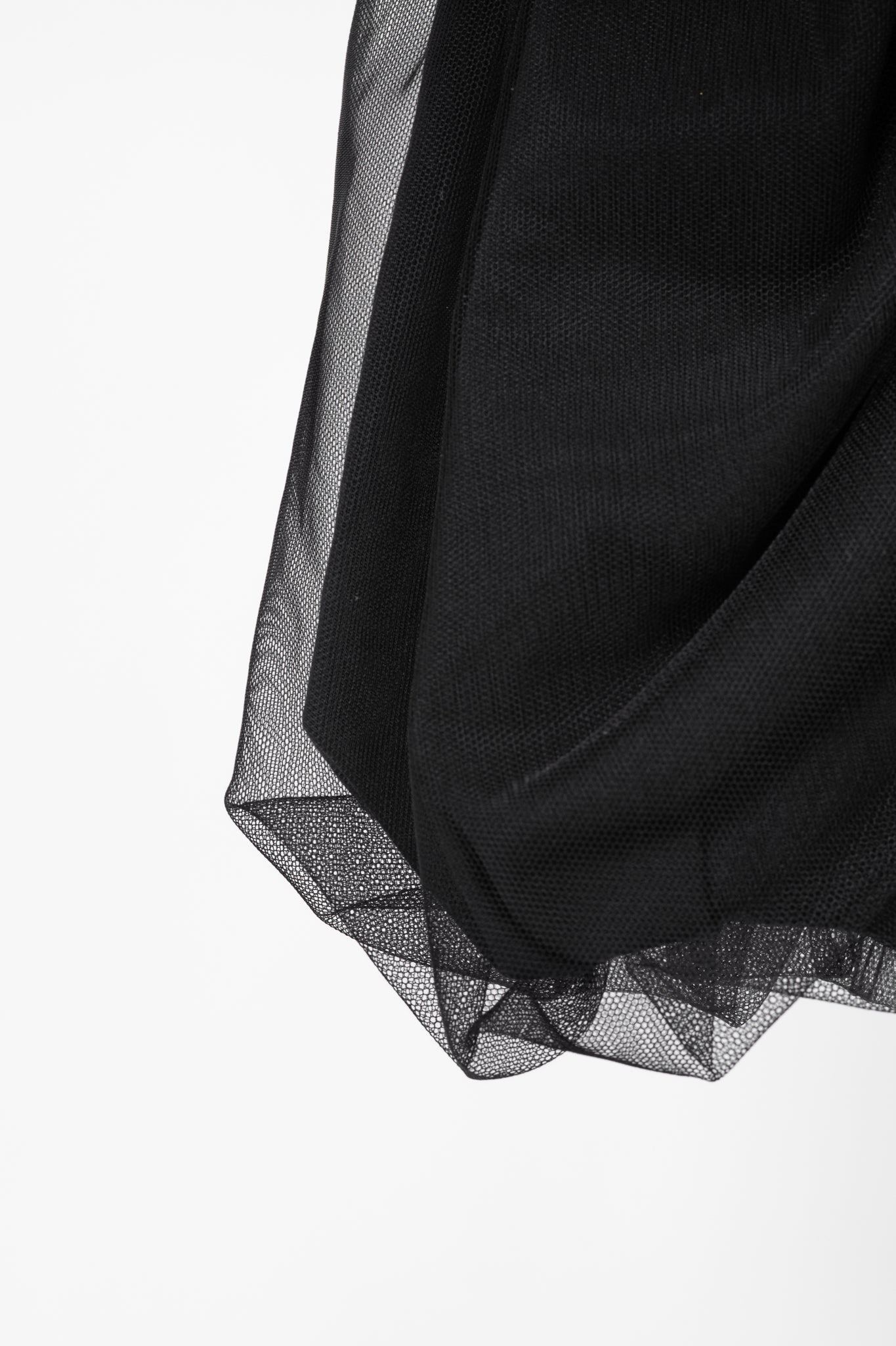 Simone Rocha Black Cotton Tulle-Overlay A-Line Midi Dress