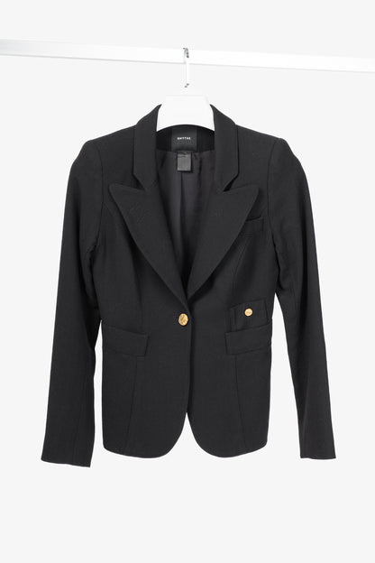 Smythe Duchess Black Single-Breasted Wool Blazer