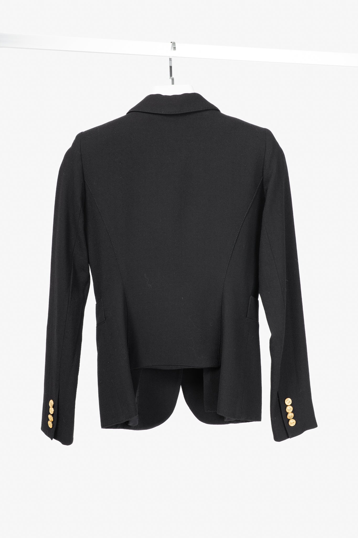 Smythe Duchess Black Single-Breasted Wool Blazer