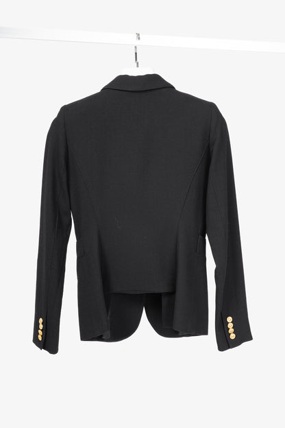 Smythe Duchess Black Single-Breasted Wool Blazer