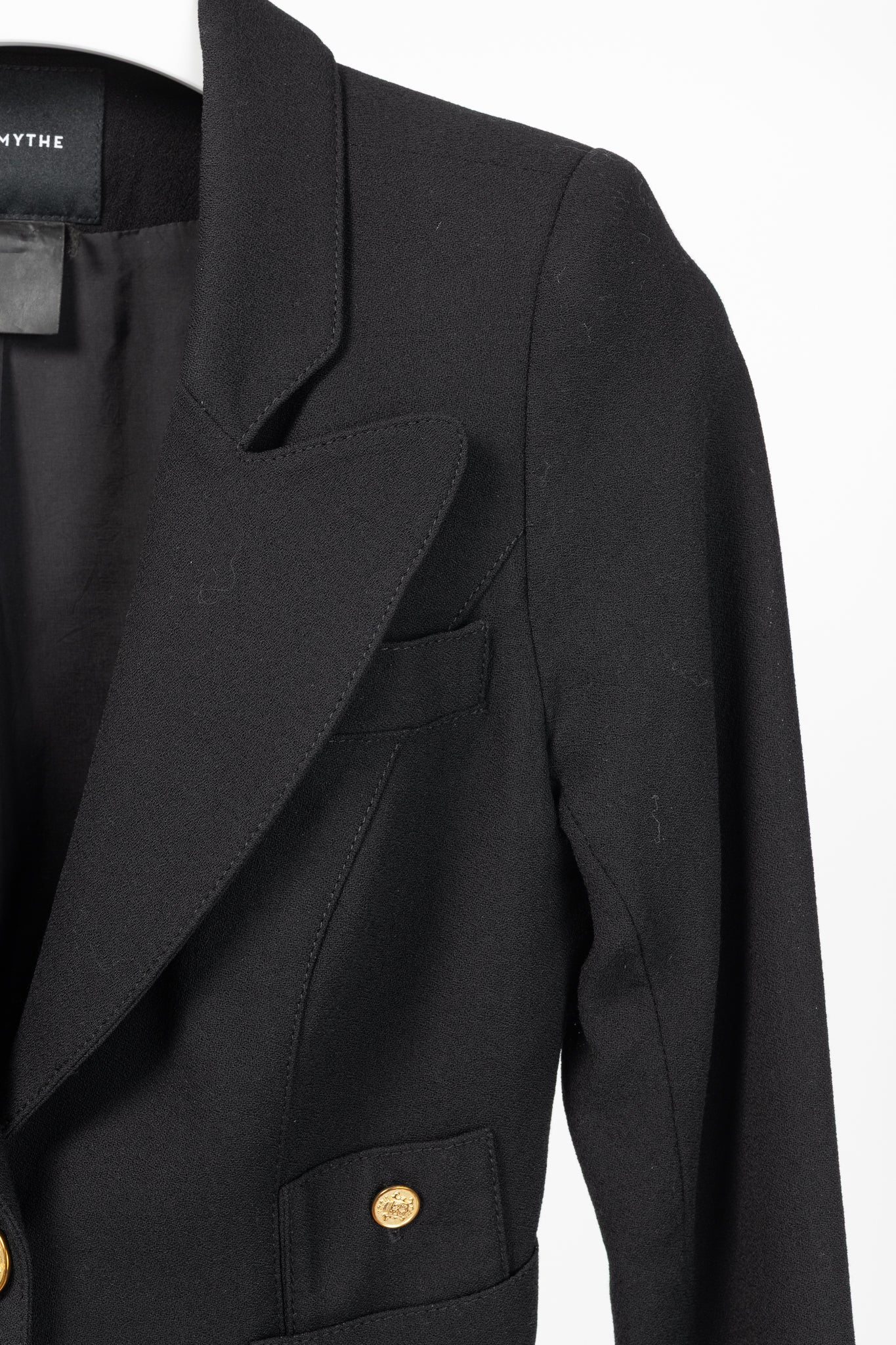 Smythe Duchess Black Single-Breasted Wool Blazer