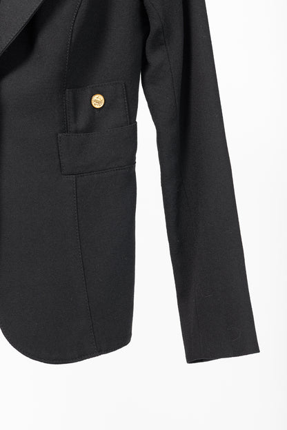 Smythe Duchess Black Single-Breasted Wool Blazer