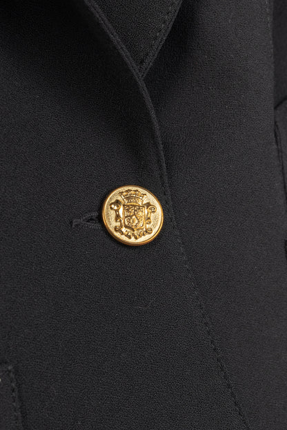 Smythe Duchess Black Single-Breasted Wool Blazer