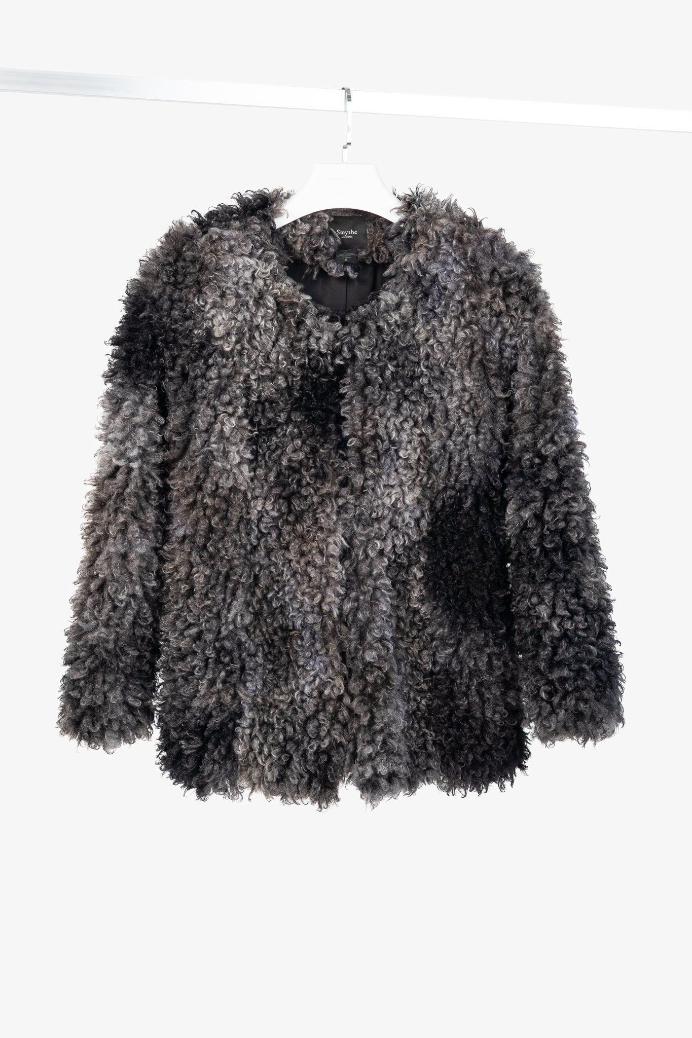 Smythe Chubby Grey Melange Faux Fur Jacket